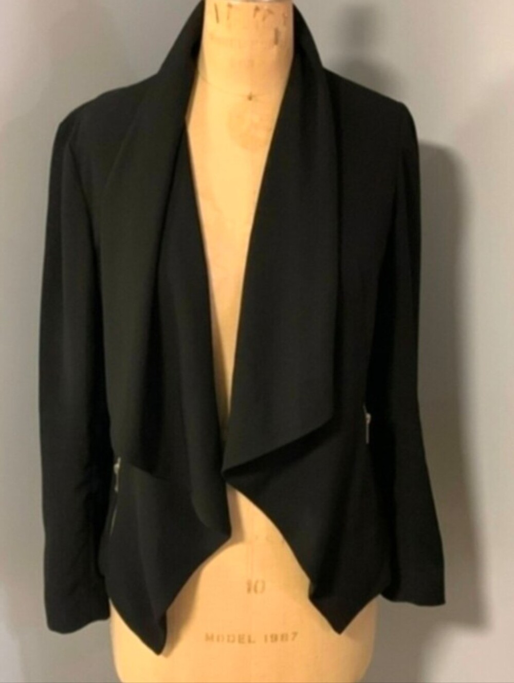 DKNY Black Draped Blazer